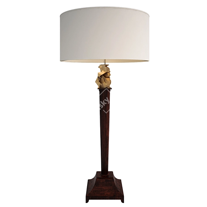 Elegant Crystal Table Lamp 3D model image 1