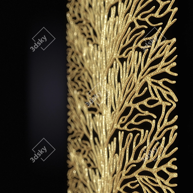 Ocean Harmony Coral Wall Art 3D model image 2