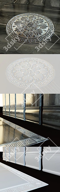 Bellagio Ceramic Tile: Stunning Stone-Essence 3D model image 3