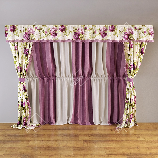 Floral Lace Canopy 3D model image 1