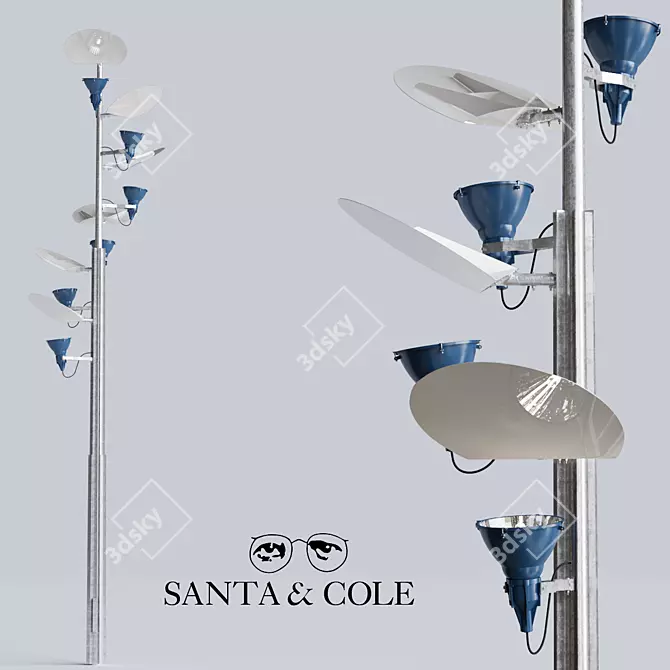 Elegant Streetlight by SANTA & COLE 3D model image 2