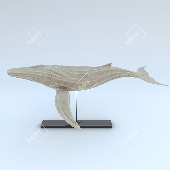 Ocean Majesty Whale Sculpture 3D model image 2