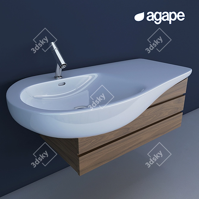 Agape Wash Sink 3D model image 1