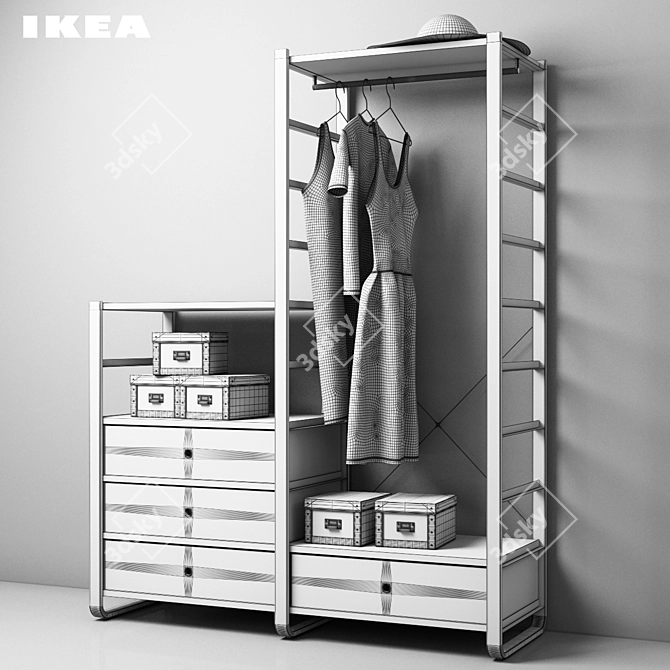 Versatile Storage Solution: IKEA Elvarli 3D model image 2