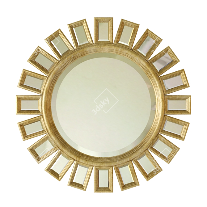 Ashton Round Mirror 3D model image 1