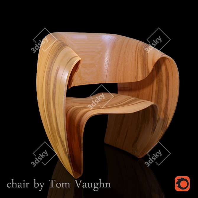 Elegant Chair by Tom Vaughn 3D model image 1
