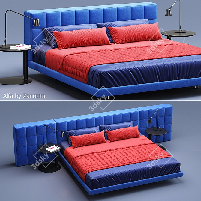 Modern Italian Design: Zanotta Alfa 3D model image 2