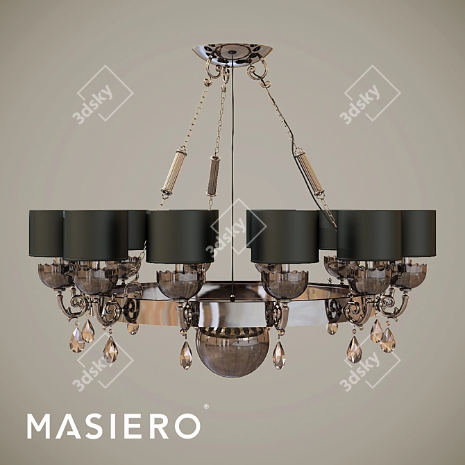 Elegant Masiero Nuare Pendant Light 3D model image 1