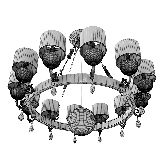 Elegant Masiero Nuare Pendant Light 3D model image 3