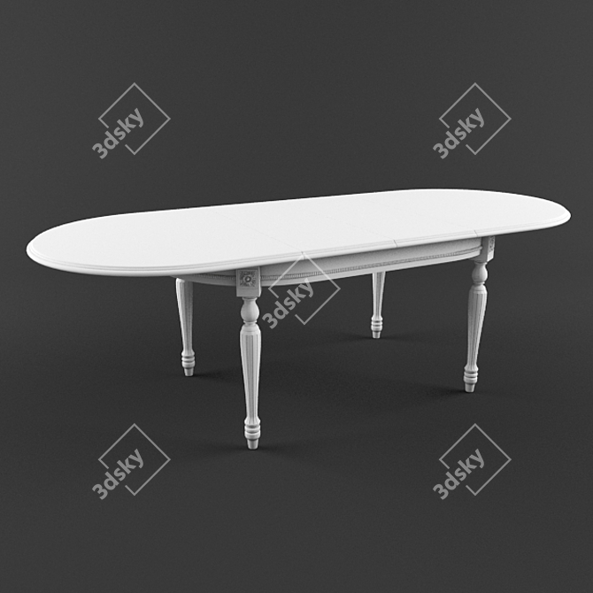 VERONA MOD Oval Extendable Dining Table 3D model image 2