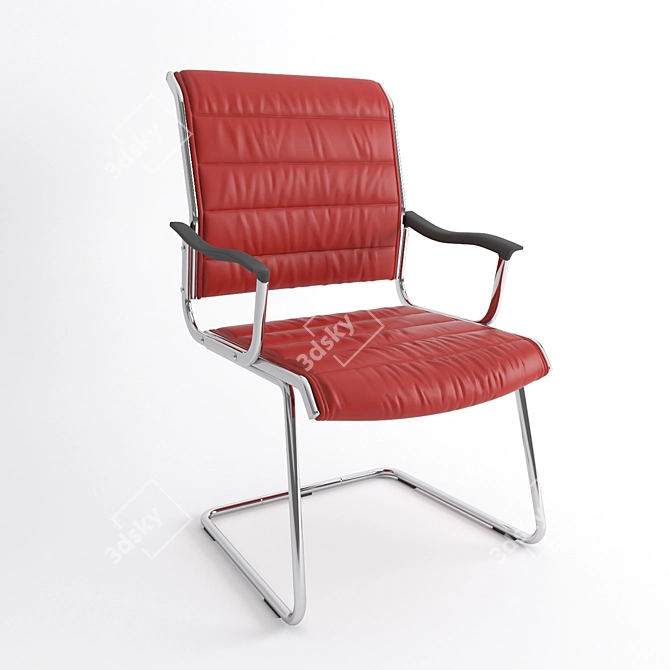 Bureaucrat CH-994AV Red: Premium Office Chair 3D model image 1