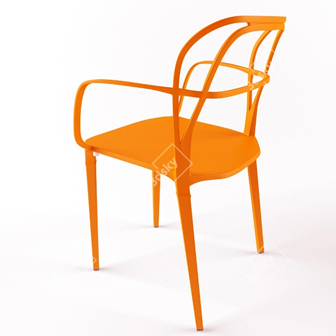 Elegant INTRIGO 3715 Chair 3D model image 2