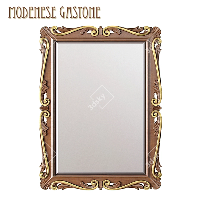 Elegant Modenese Gastone Mirror 3D model image 1