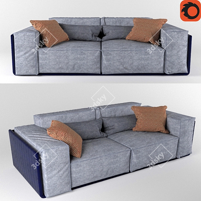 Loft Inspired Sofa 3D model image 1