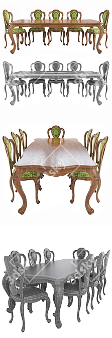 Elegant Dining Set by Wenzhou Aolier 3D model image 2