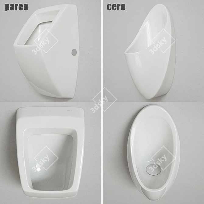 Modern Urinal Set by KOLO 3D model image 3