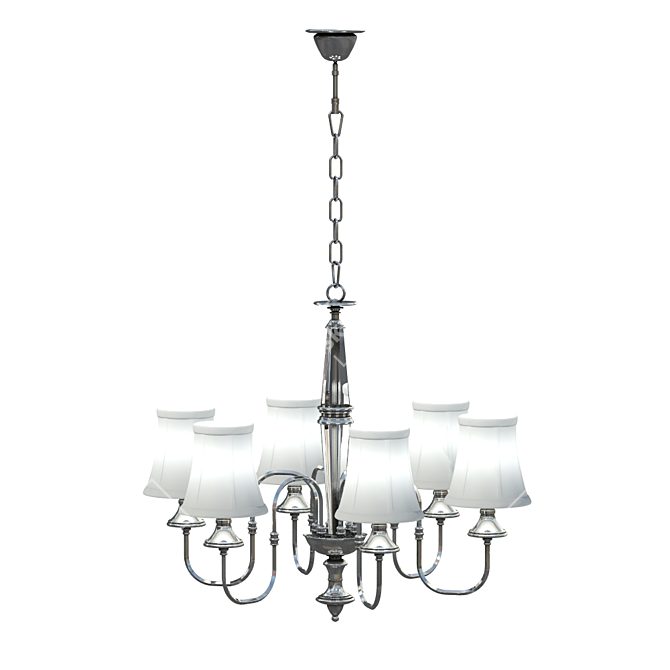 Garda Chrome Ceiling Lamp 3D model image 1