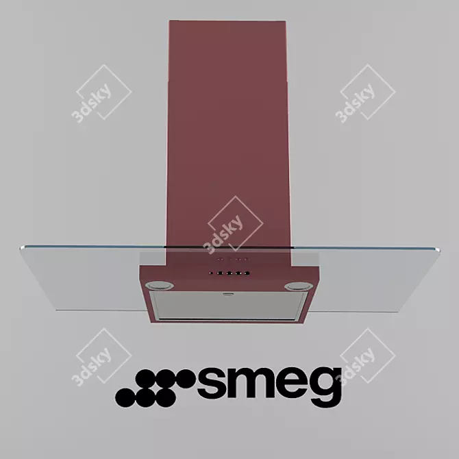 Modern Smeg Chimney Hoods: V-Ray 3D Model 3D model image 1