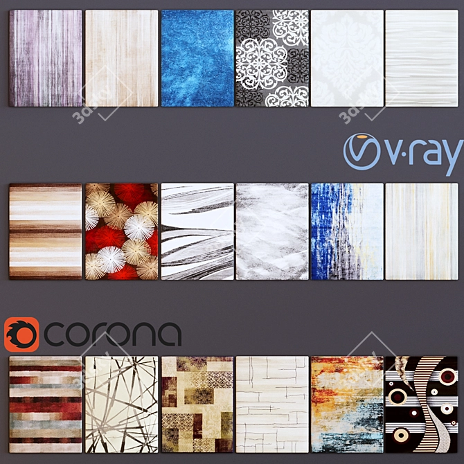 Versatile Carpet Collection: 36 Stunning Options 3D model image 2