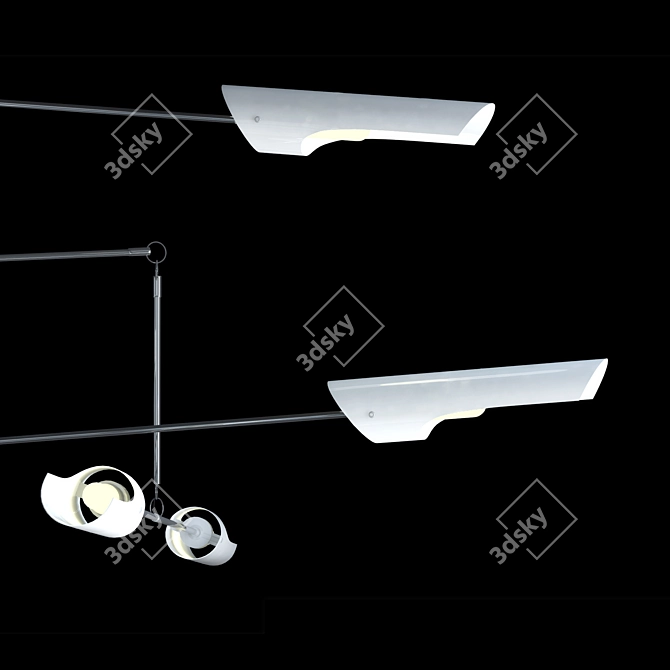Torroja Mobile Chandelier 3D model image 2