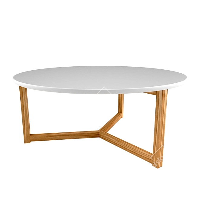 Sleek Round Coffee Table 3D model image 1