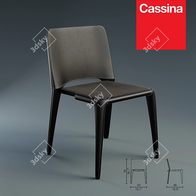 Iconic Bull Chair: Cassina's Masterpiece 3D model image 1