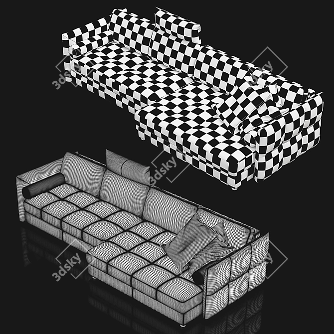 PRIANERA Leather Sofa 3D model image 3