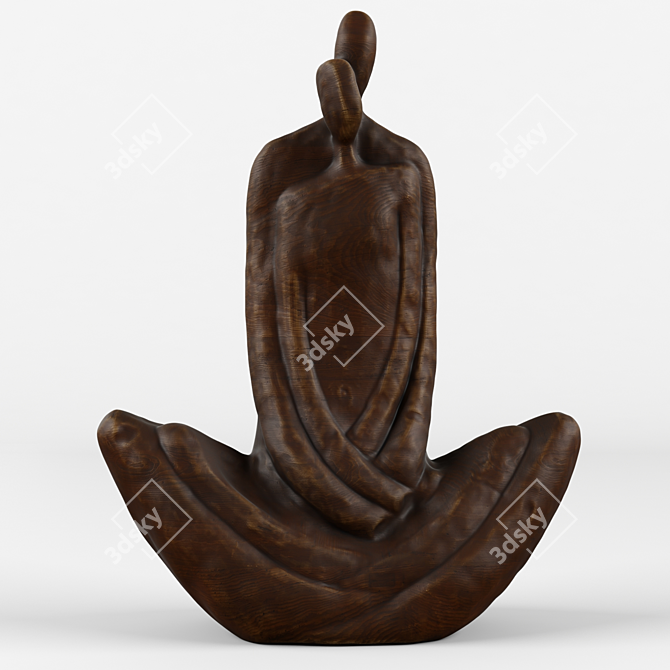 Eternal Love: Couple Sculpture 3D model image 1