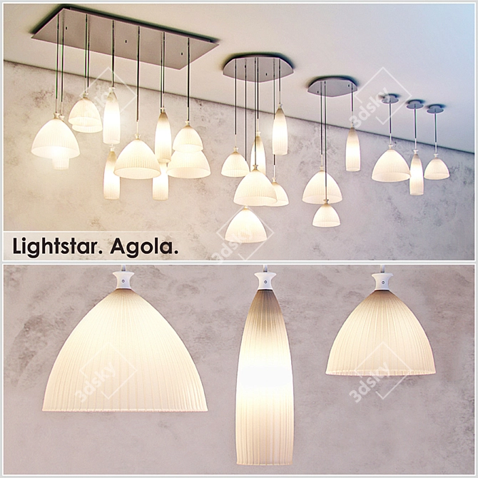 AGOLA Pendant Chandeliers - Enhanced Lighting Elegance 3D model image 1