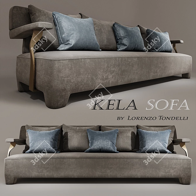 Kela Luxeform Sofa: Sleek and Stylish 3D model image 1