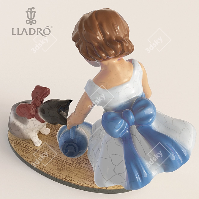 Lovable Lladro Kittys: Breakfast Bliss 3D model image 3