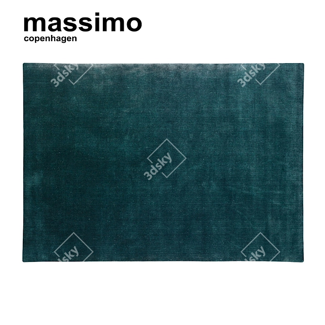 Luxury Sea Green Earth Rug 3D model image 2