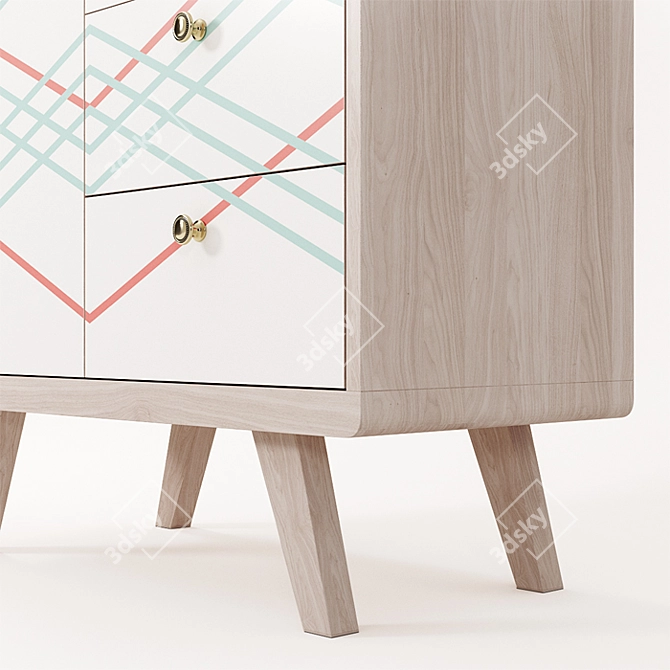Compact Eco-friendly Mini Commode 3D model image 3