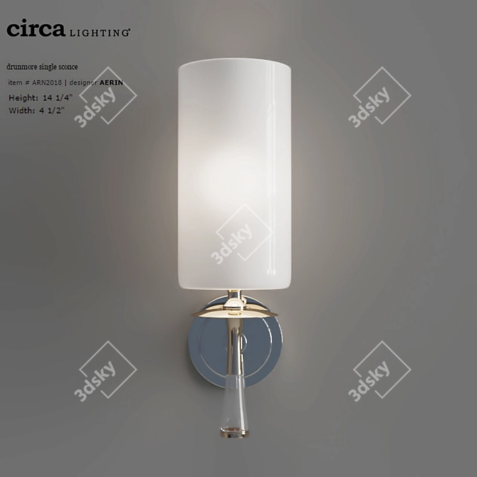 Elegant Drunmore Single Sconce 3D model image 1