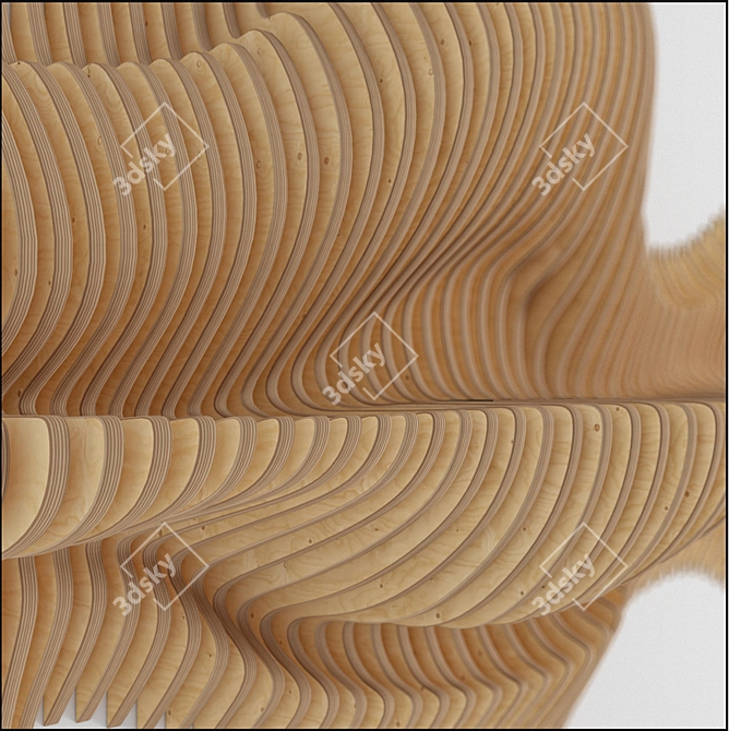 Elegant Parametric Wall Decor 3D model image 5