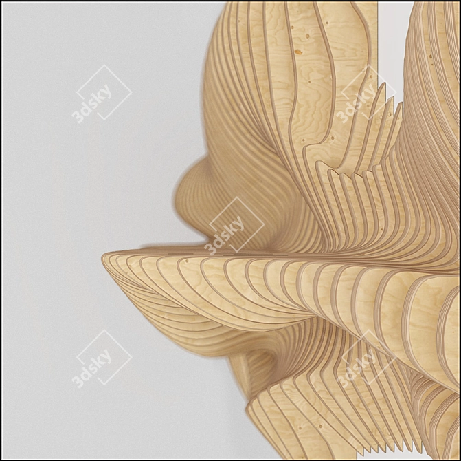 Elegant Parametric Wall Decor 3D model image 6