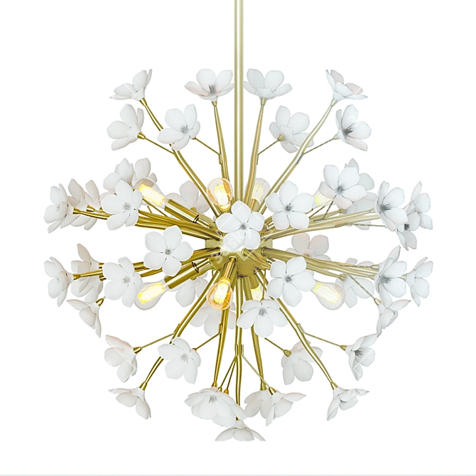 Golden Lighting Posy Chandelier 3D model image 2