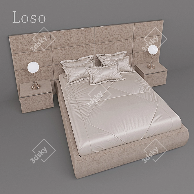 Loso_Rose-a_Bed: A Dreamy Oasis 3D model image 1