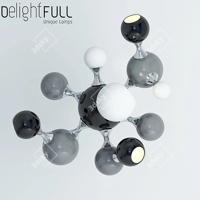 Elegant Atomic Sconce: Illuminate Your Space 3D model image 1