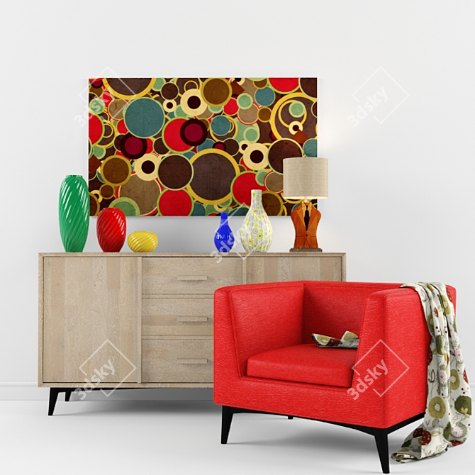 Elegant Essentials Decor Set 3D model image 1