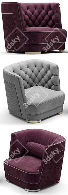 Elegant Frigerio Armchair 3D model image 2