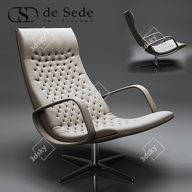DS-51 Swivel Armchair: Vintage Charm Made Comfortable 3D model image 1