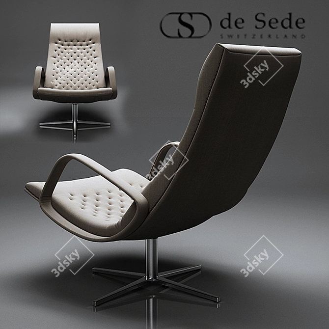 DS-51 Swivel Armchair: Vintage Charm Made Comfortable 3D model image 2
