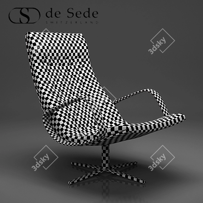 DS-51 Swivel Armchair: Vintage Charm Made Comfortable 3D model image 3