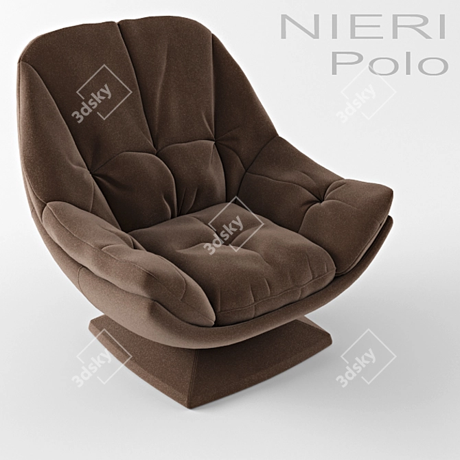 Italian Nieri Polo Armchair 3D model image 2