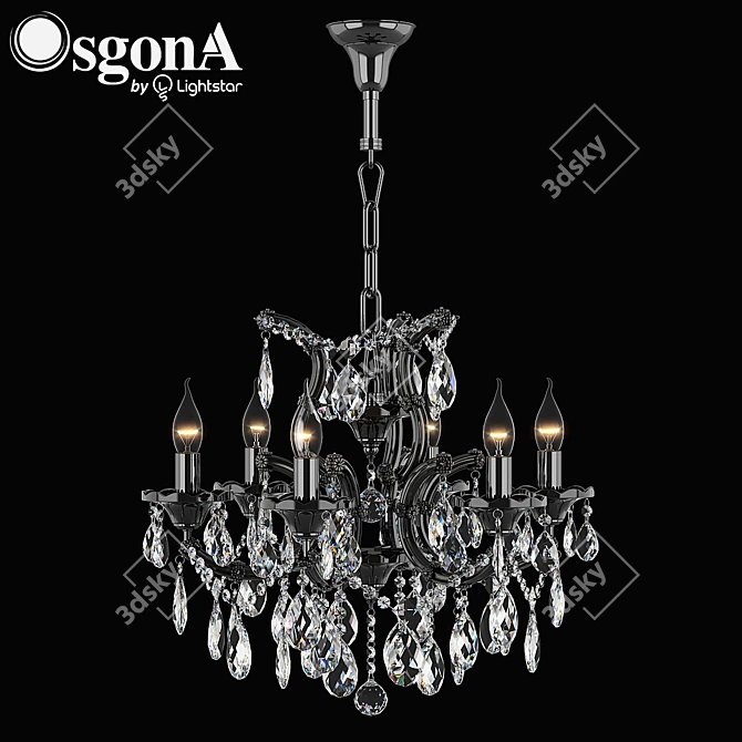 ChampaNero Osgona Contemporary Chandelier 3D model image 1