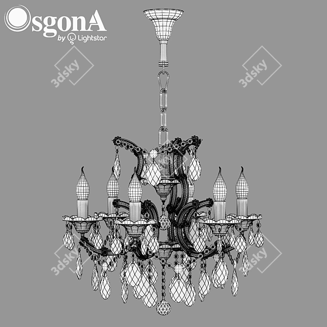 ChampaNero Osgona Contemporary Chandelier 3D model image 3