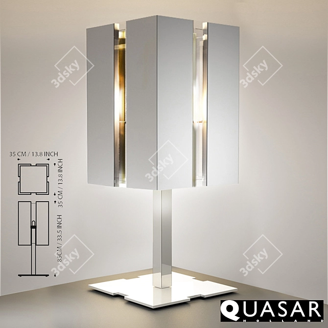 Luminary Quartet: Radiant Table Elegance 3D model image 1
