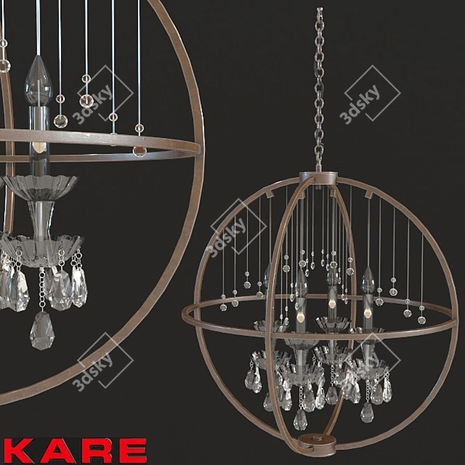 Elegant Gioiello Orbit Pendant 3D model image 1