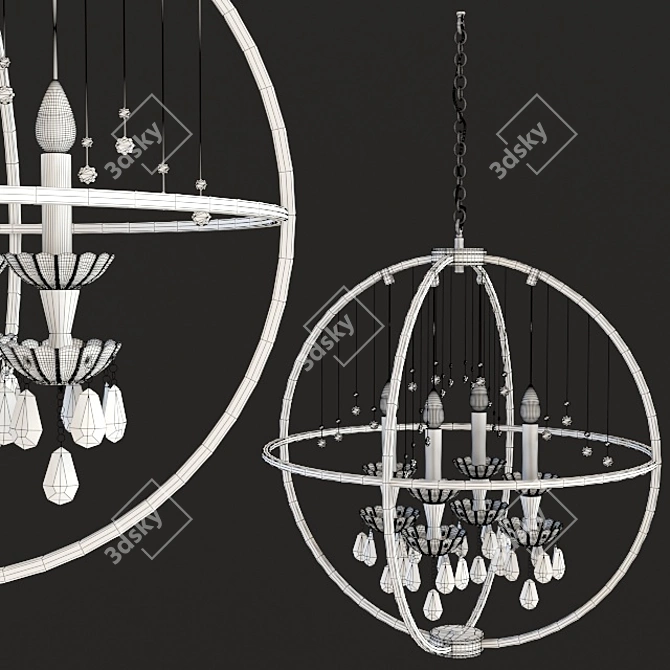 Elegant Gioiello Orbit Pendant 3D model image 2